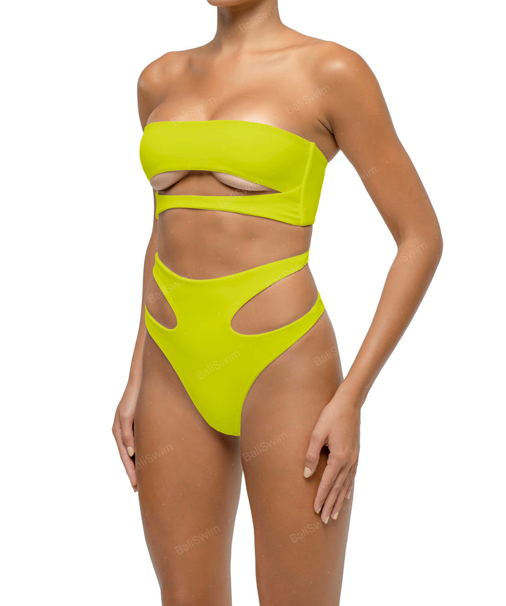 BSWS-T123 Bandeau Cut-out Bikini Top