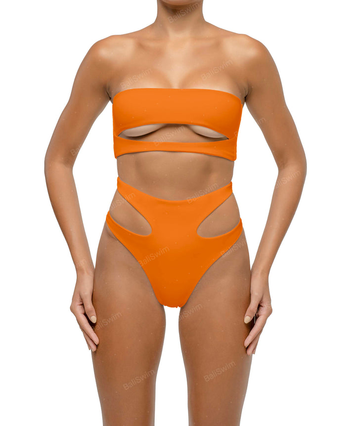 BSWS-T123 Bandeau Cut-out Bikini Top