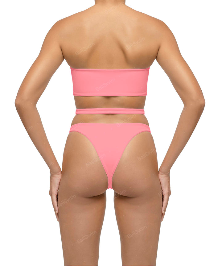 BSWS-T123 Bandeau Cut-out Bikini Top
