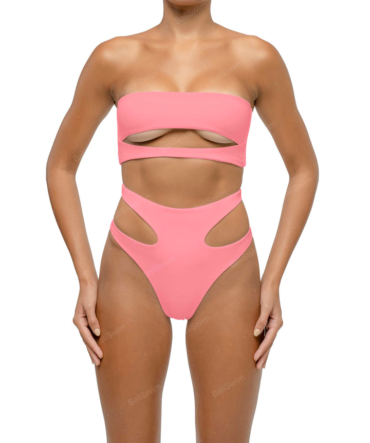BSWS-B123 High Waisted Cut-out Bikini Bottom