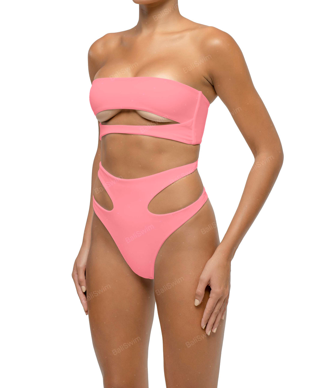 BSWS-T123 Bandeau Cut-out Bikini Top