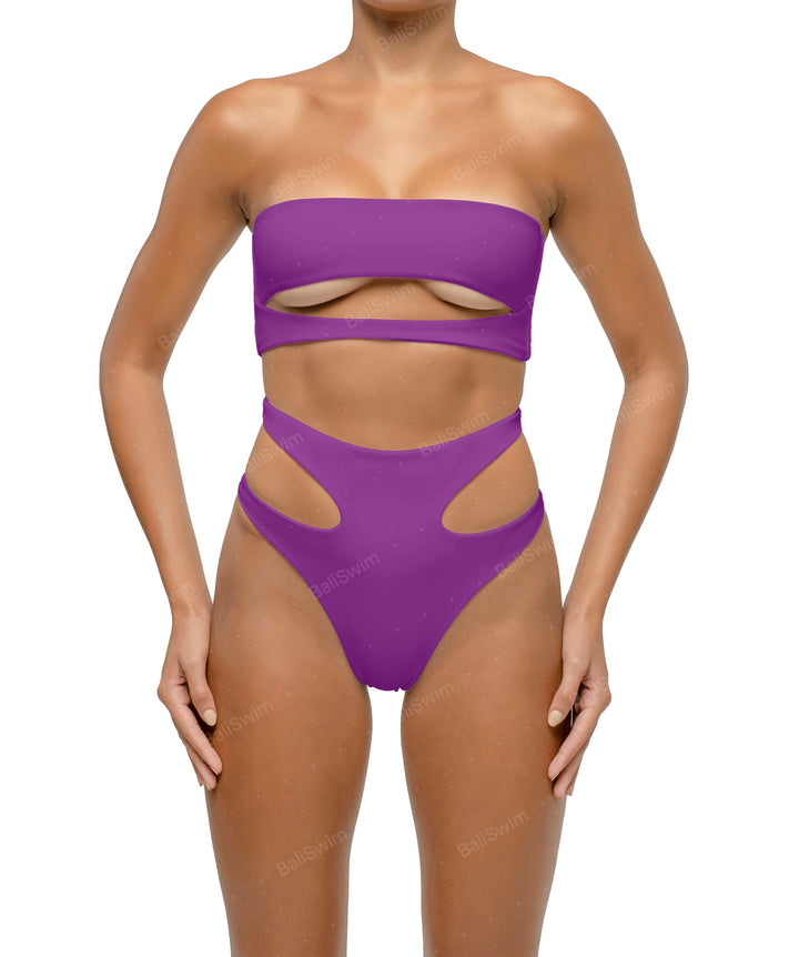 BSWS-B123 High Waisted Cut-out Bikini Bottom