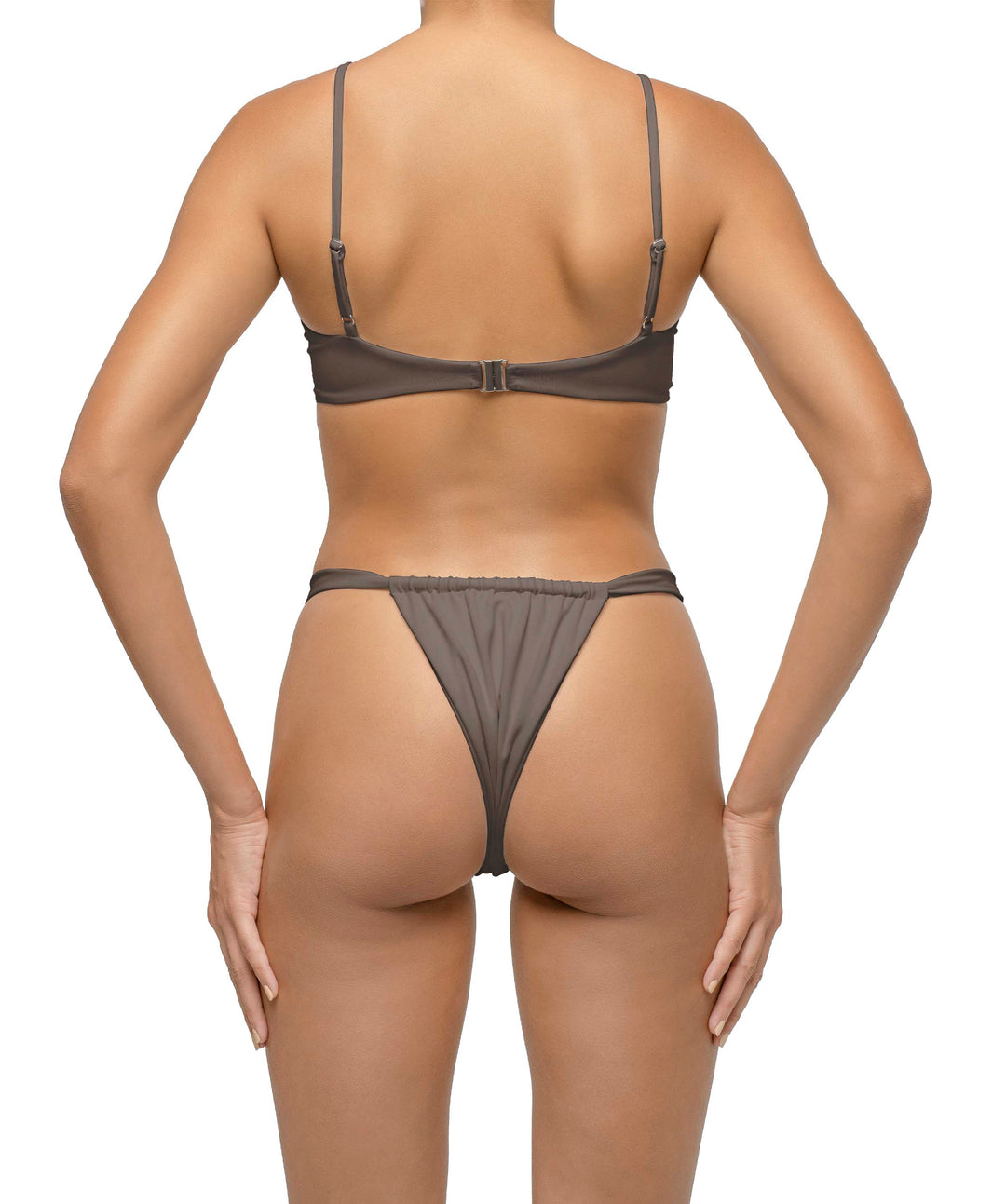 BSWS-B124 Double Rings Ruched Bikini Bottom