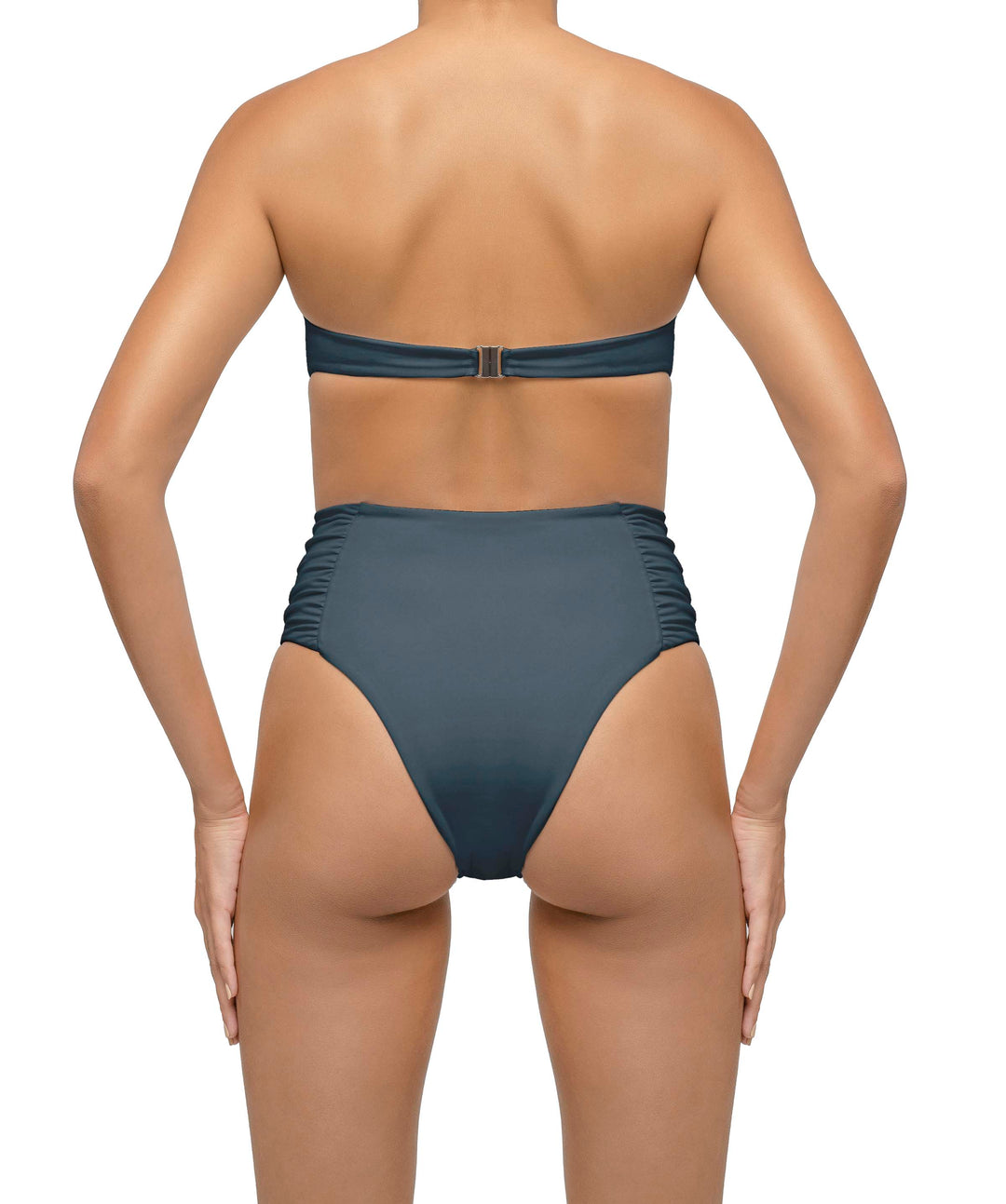 BSWS-T127 Shirred Twisted Front Bandeau Top
