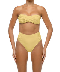 BSWS-T127 Shirred Twisted Front Bandeau Top