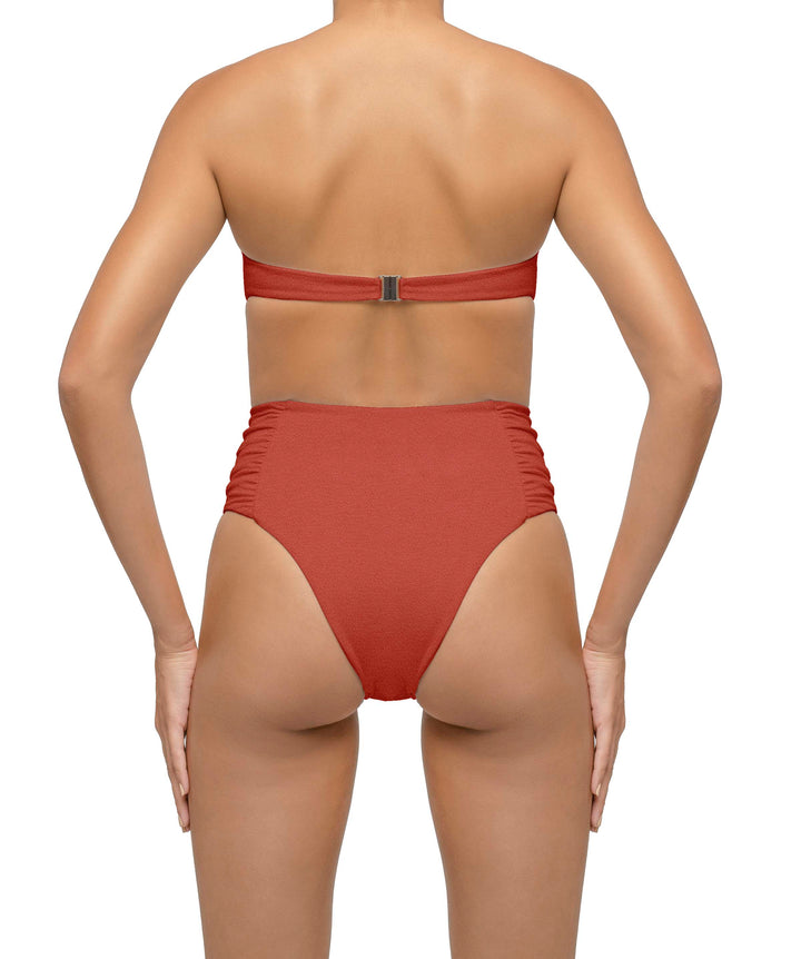 BSWS-T127 Shirred Twisted Front Bandeau Top