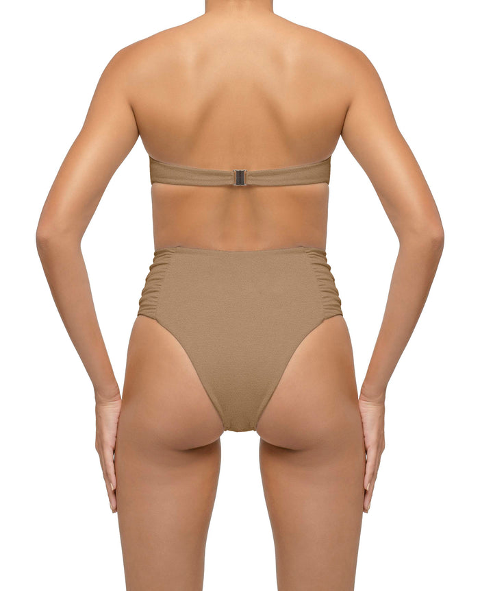 BSWS-T127 Shirred Twisted Front Bandeau Top