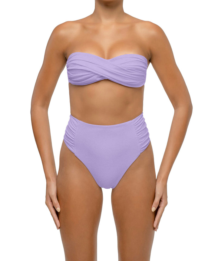 BSWS-T127 Shirred Twisted Front Bandeau Top