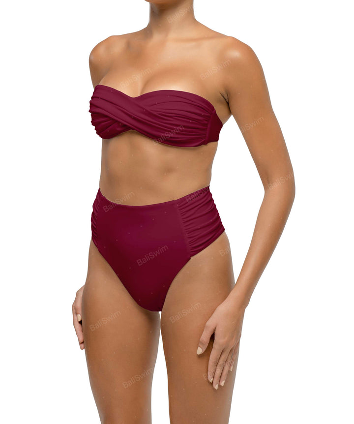 BSWS-T127 Twist Bandeau Bikini Top