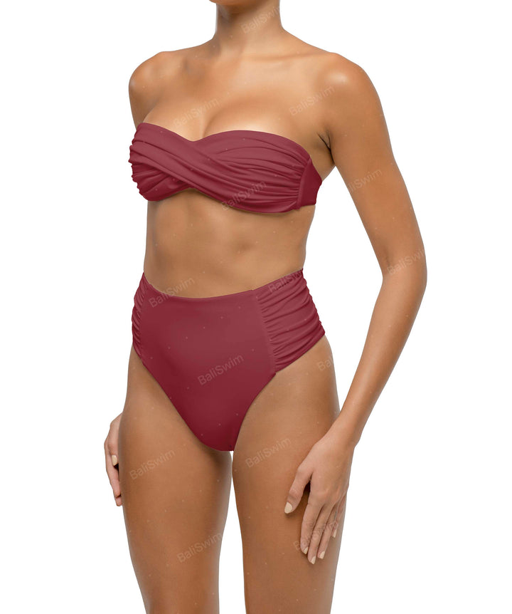 BSWS-T127 Twist Bandeau Bikini Top