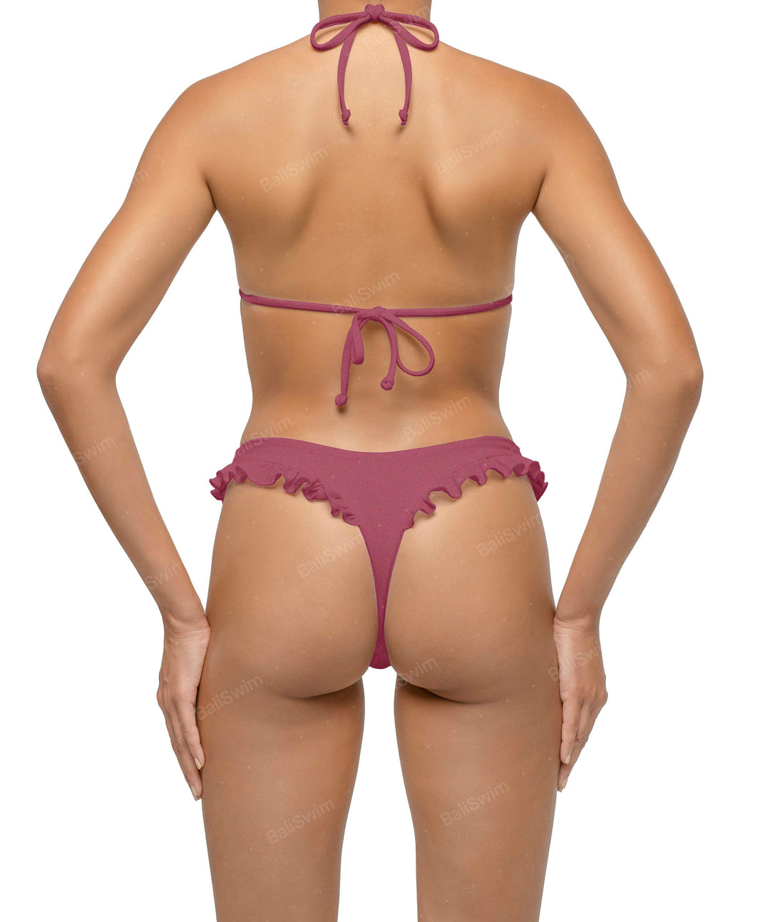 BSWS-T130 Ruffle Triangle Bikini Top