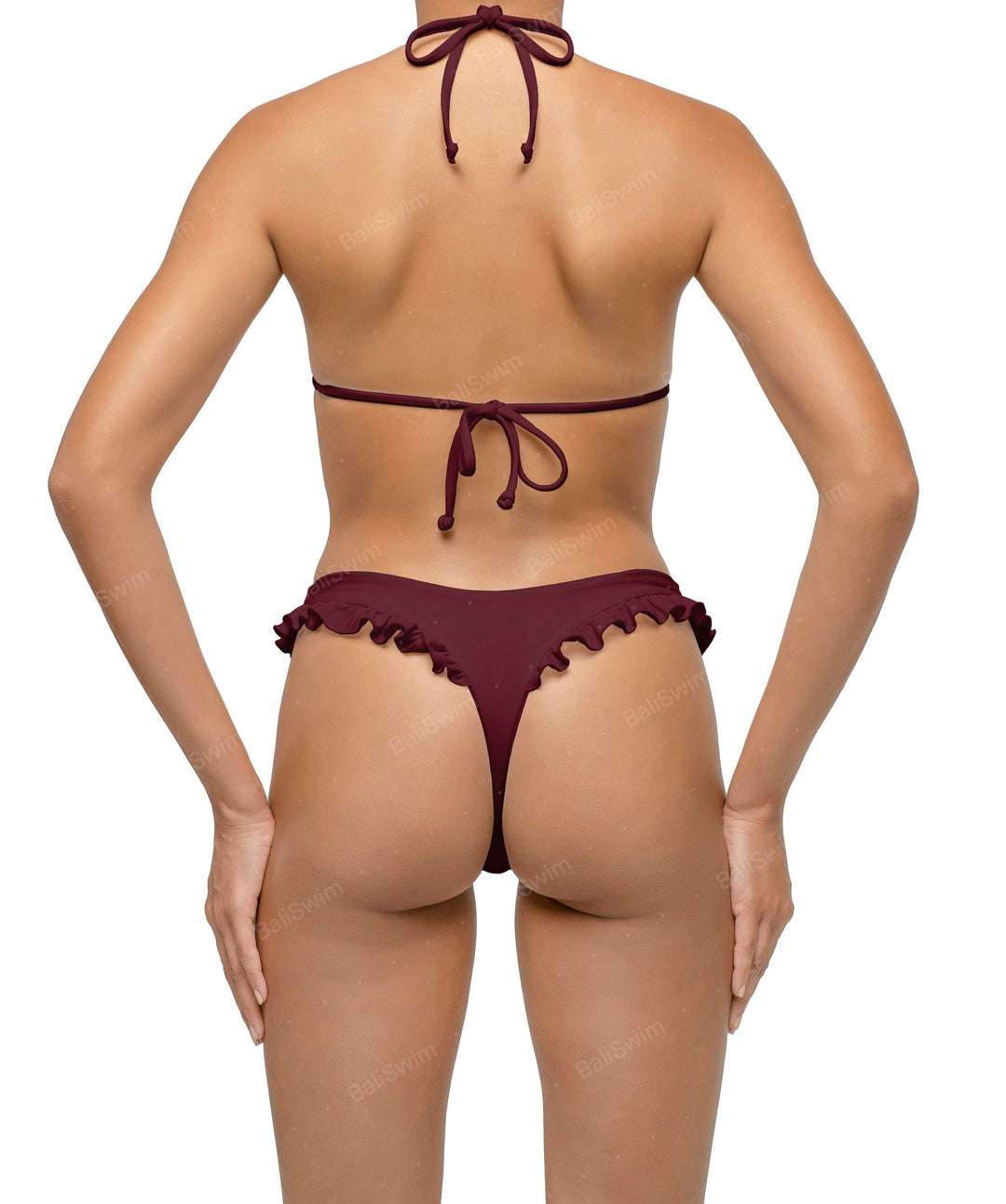 BSWS-T130 Ruffle Triangle Bikini Top