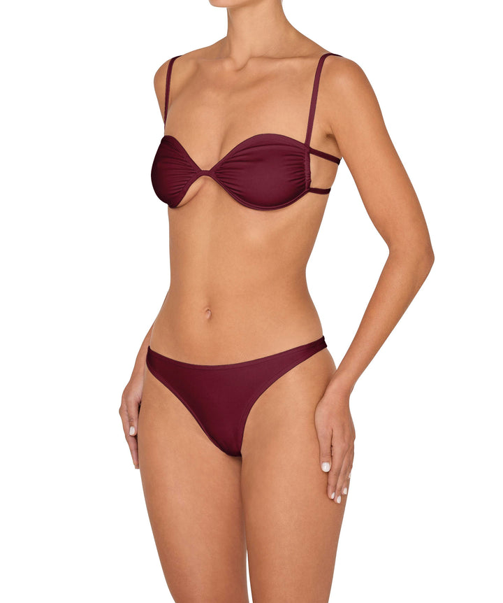 BSWS-T142 Binding Ruched Bralette Top