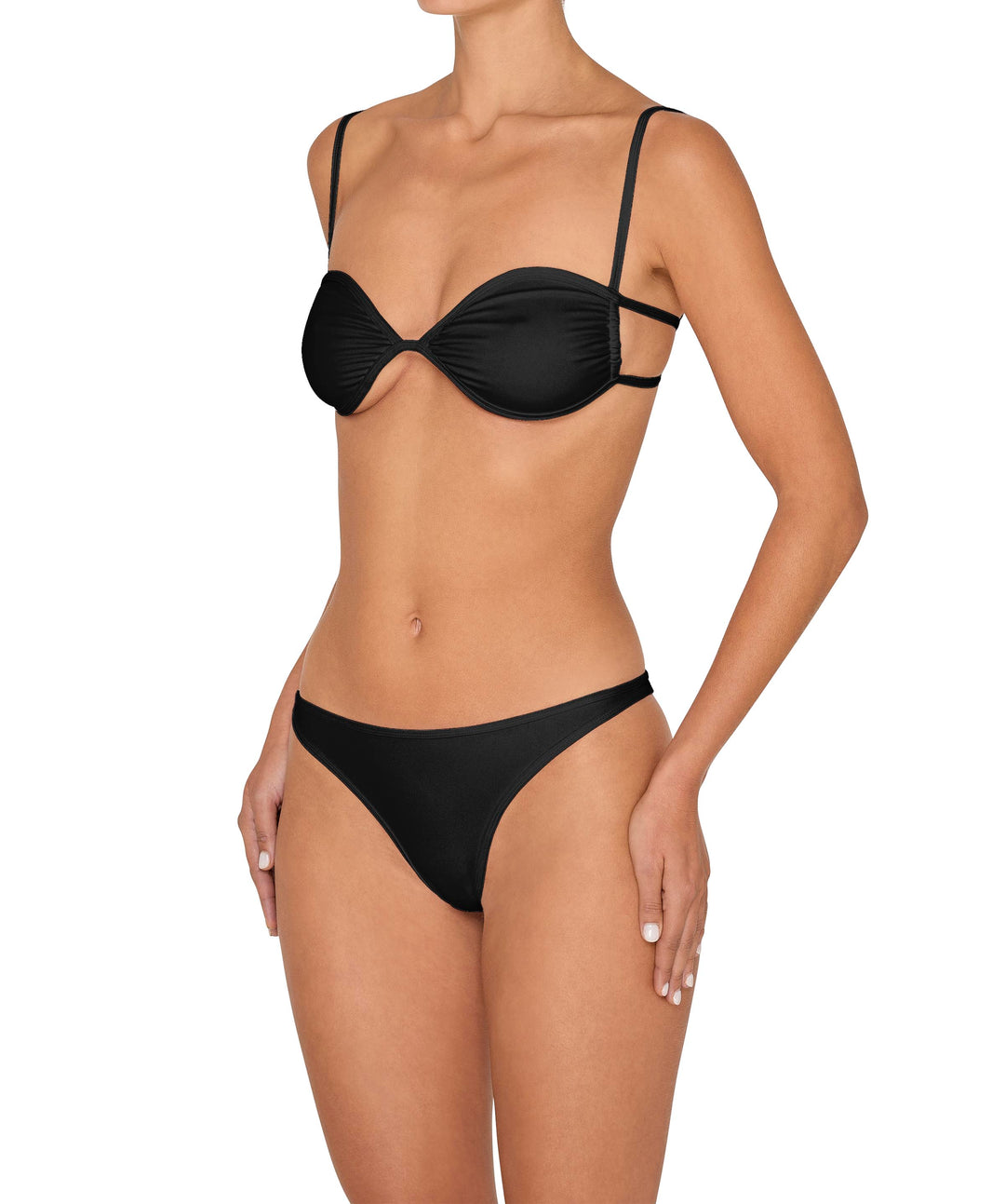 BSWS-T142 Binding Ruched Bralette Top