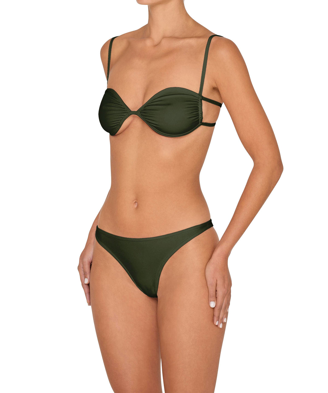 BSWS-T142 Binding Ruched Bralette Top