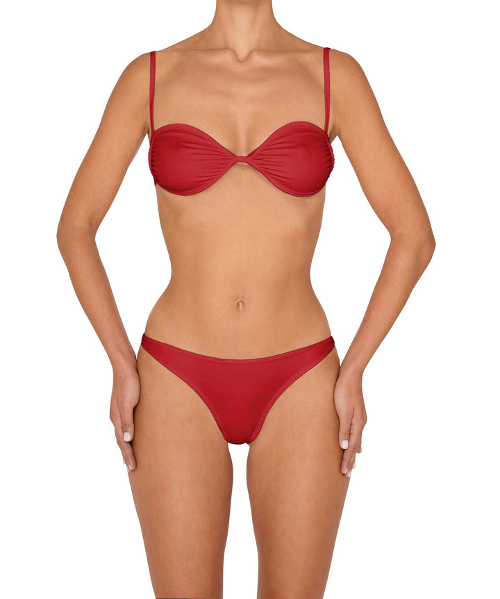 BSWS-T142 Binding Ruched Bralette Top