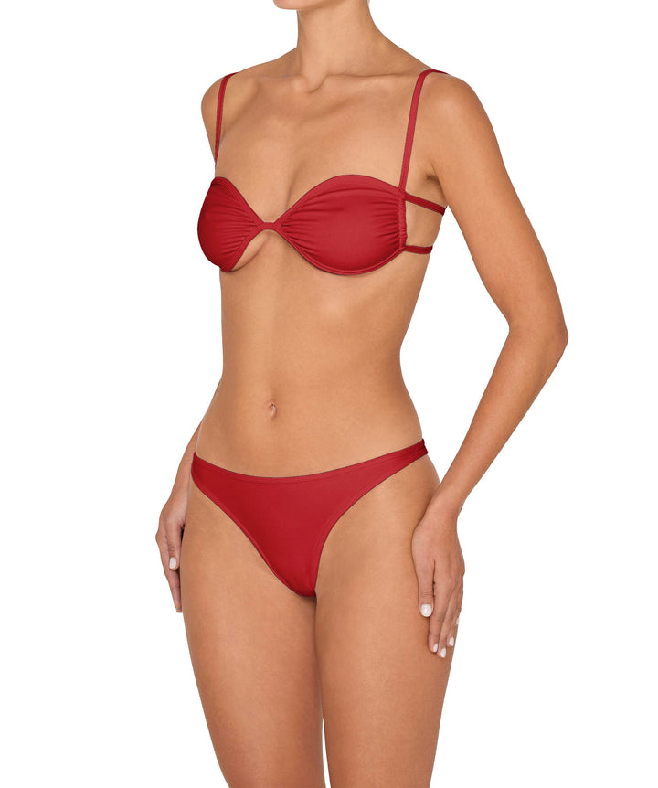 BSWS-T142 Binding Ruched Bralette Top