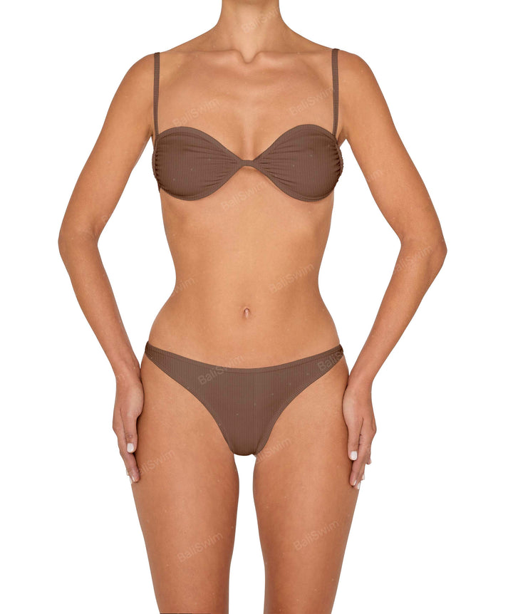 BSWS-T142 Binding Ruched Bralette Top