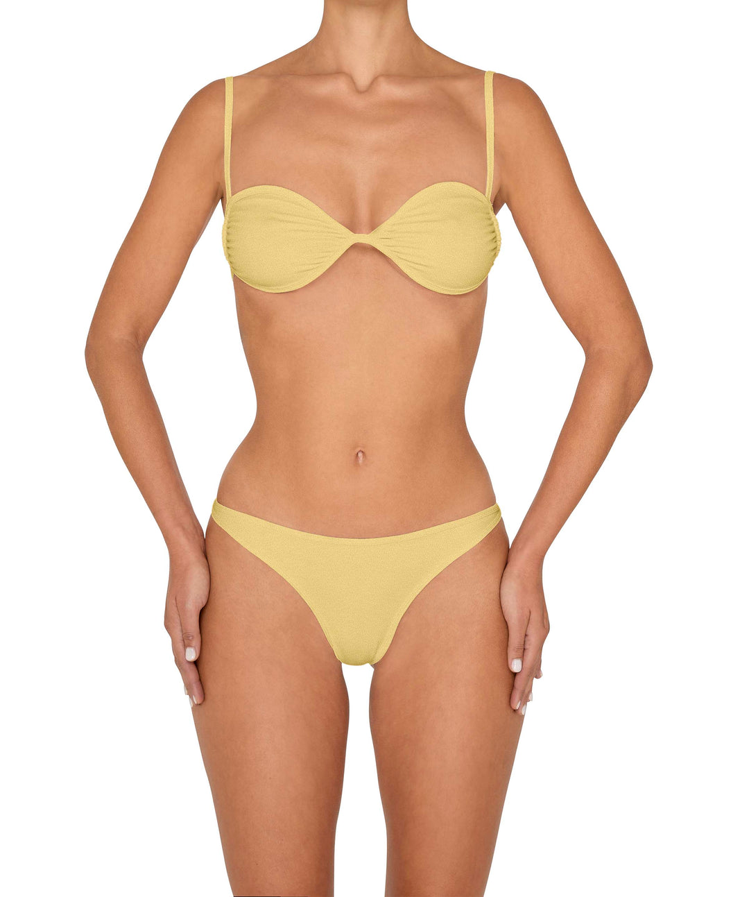BSWS-T142 Binding Ruched Bralette Top