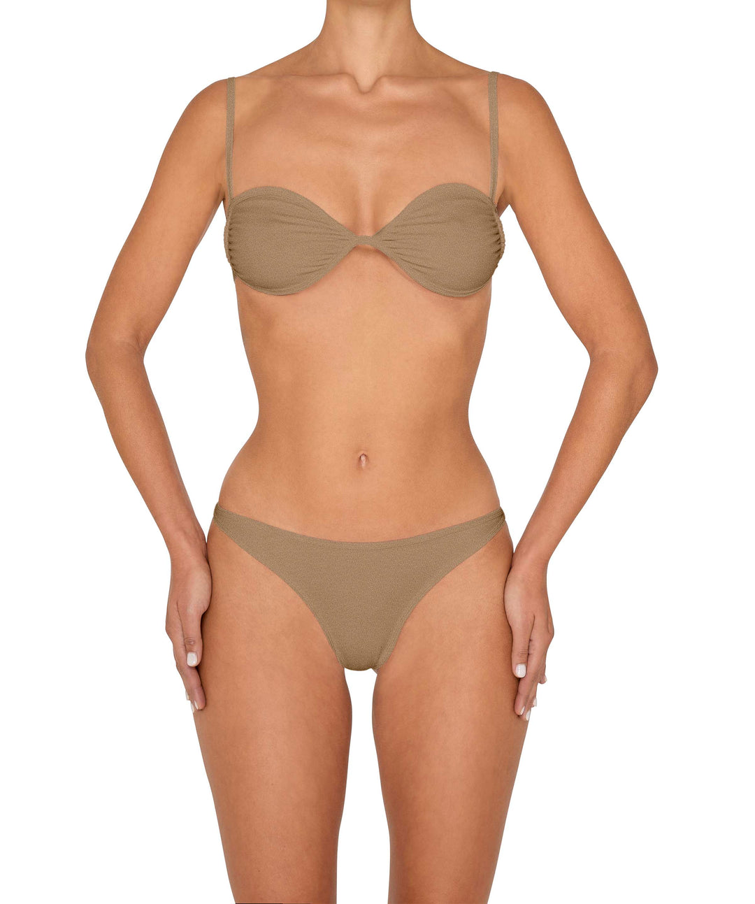 BSWS-T142 Binding Ruched Bralette Top
