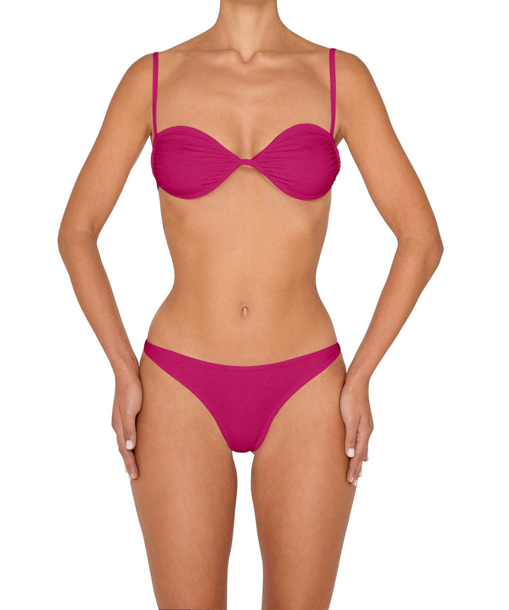 BSWS-T142 Binding Ruched Bralette Top