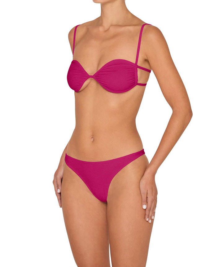 BSWS-T142 Binding Ruched Bralette Top