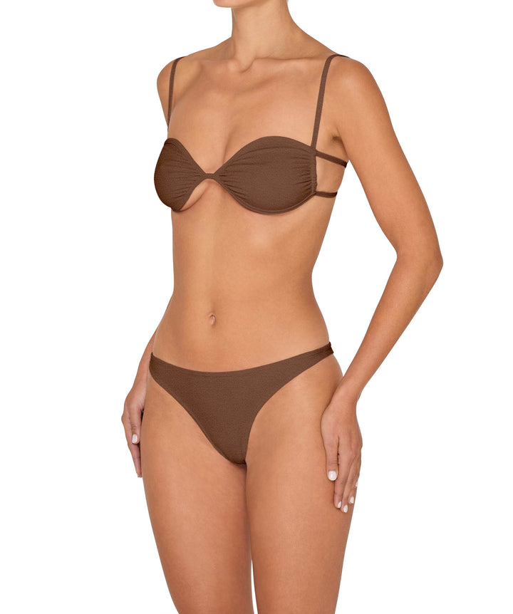 BSWS-T142 Binding Ruched Bralette Top
