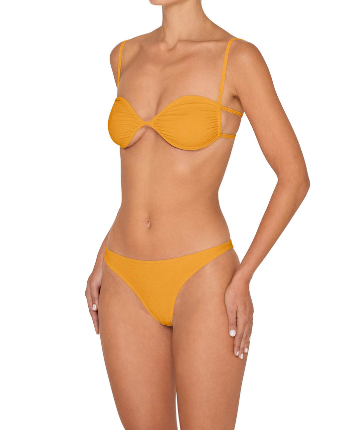 BSWS-T142 Binding Ruched Bralette Top