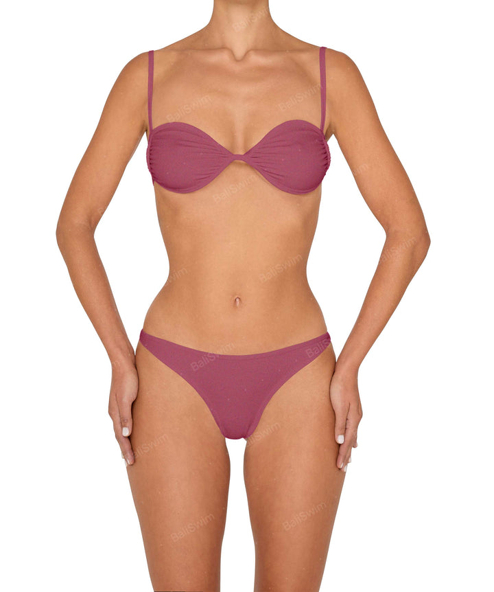 BSWS-T142 Binding Ruched Bralette Top