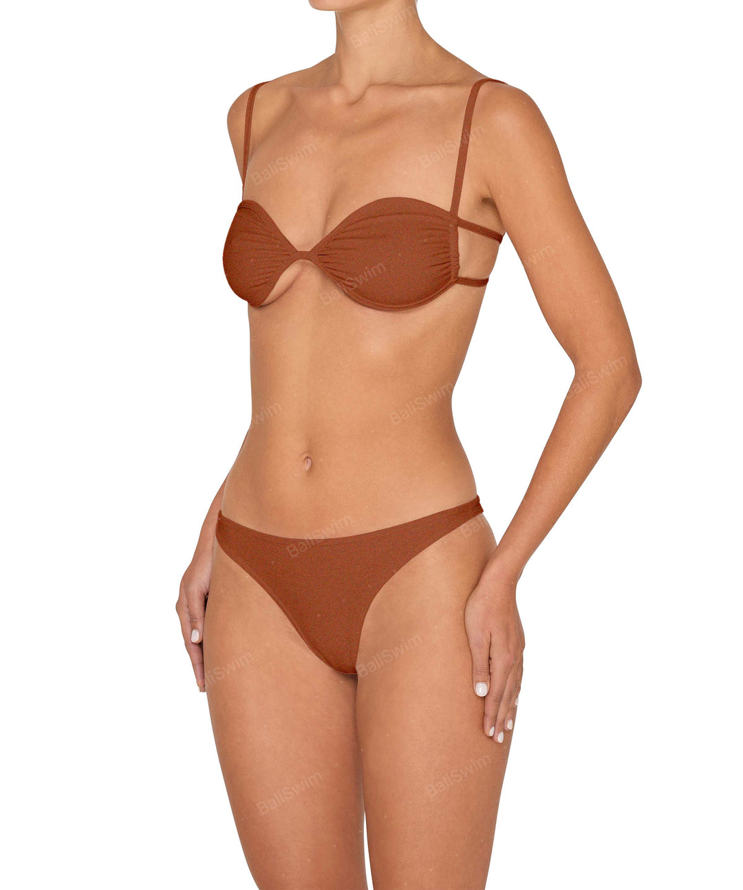 BSWS-T142 Binding Ruched Bralette Top