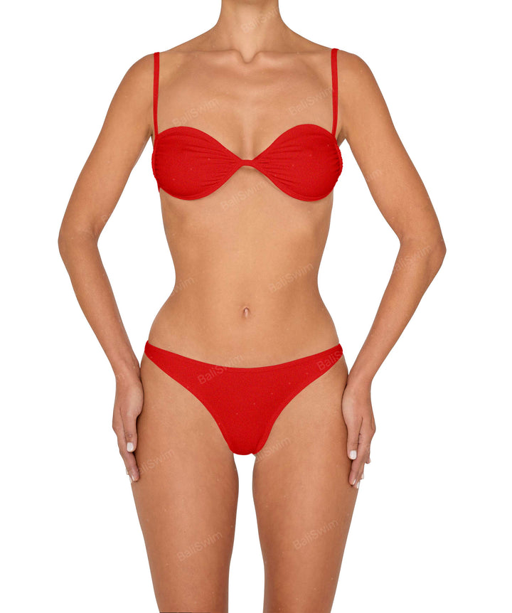 BSWS-T142 Binding Ruched Bralette Top