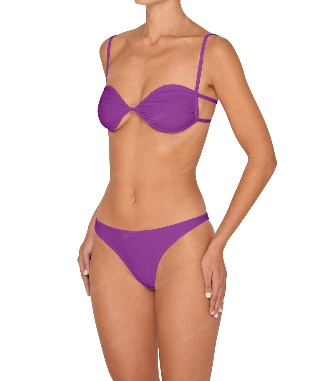 BSWS-T142 Binding Ruched Bralette Top