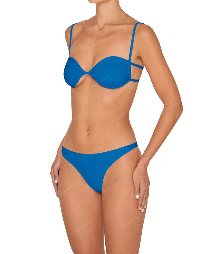 BSWS-T142 Binding Ruched Bralette Top