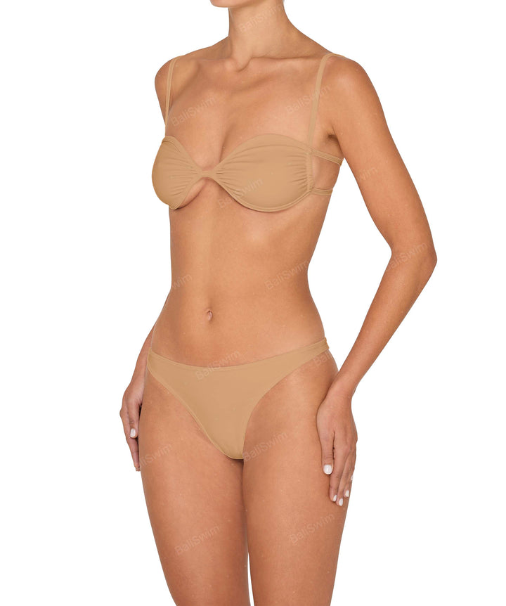 BSWS-T142 Binding Ruched Bralette Top