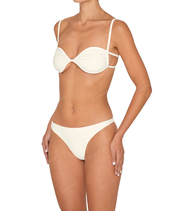 BSWS-T142 Binding Ruched Bralette Top