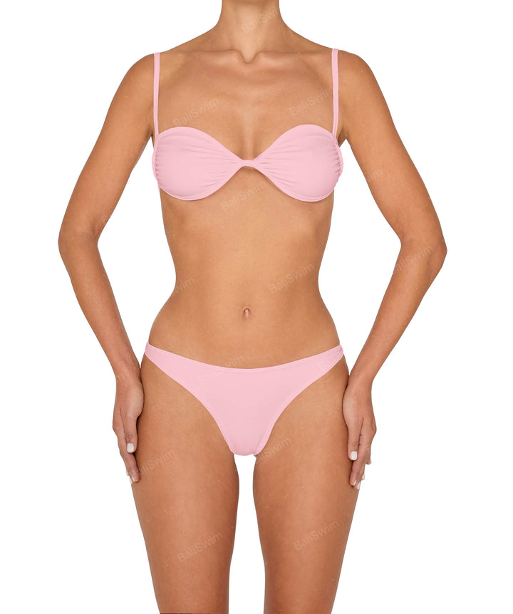 BSWS-T142 Binding Ruched Bralette Top