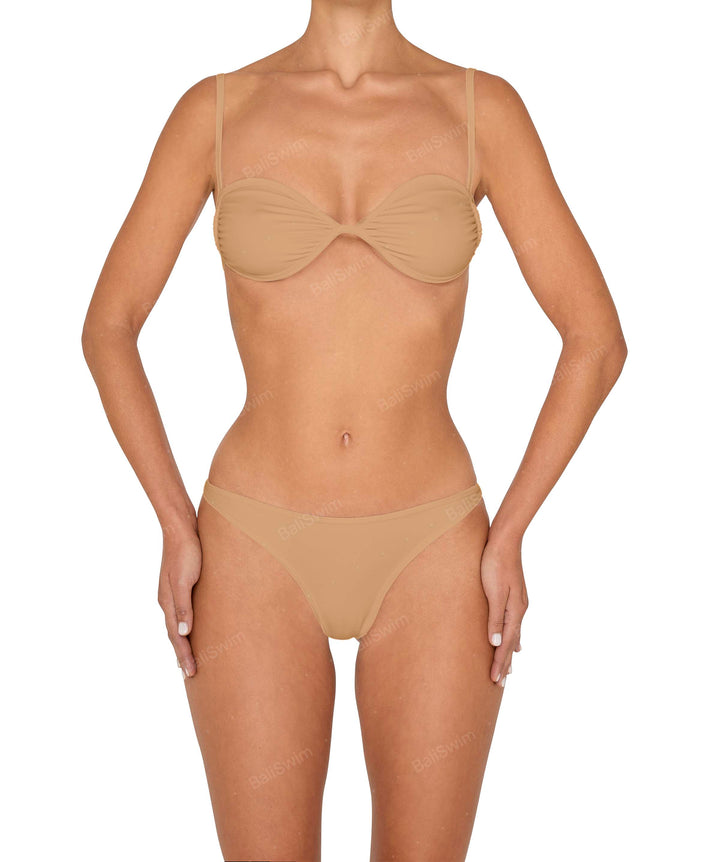 BSWS-T142 Binding Ruched Bralette Top