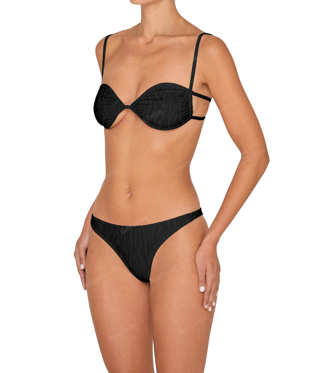 BSWS-T142 Binding Ruched Bralette Top