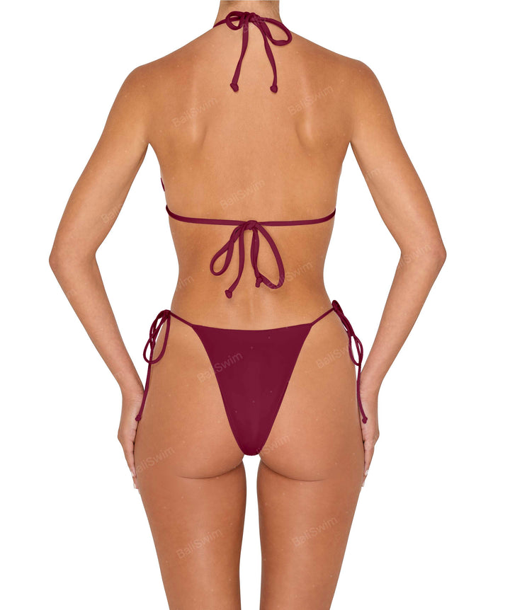 BSWS-B146 Tie Side Flower Crochet Cheeky Bottom