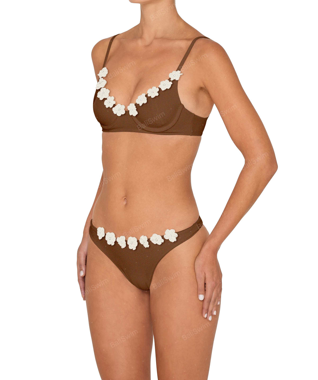 BSWS-T147 Underwire Top With Flower Crochet