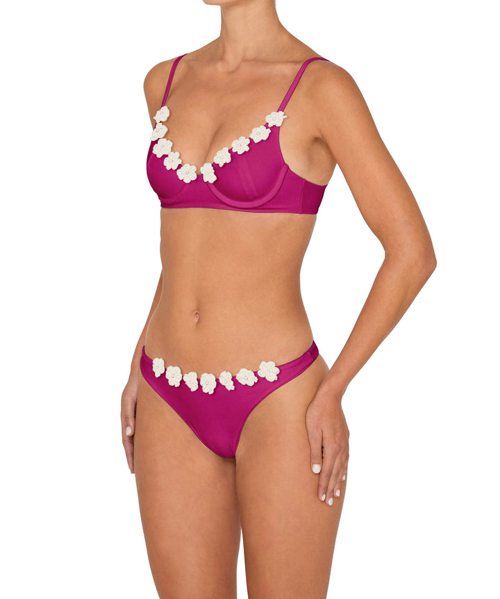 BSWS-T147 Underwire Top With Flower Crochet