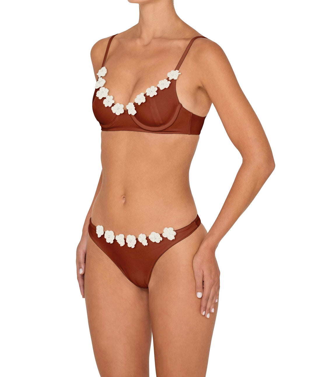 BSWS-T147 Underwire Top With Flower Crochet