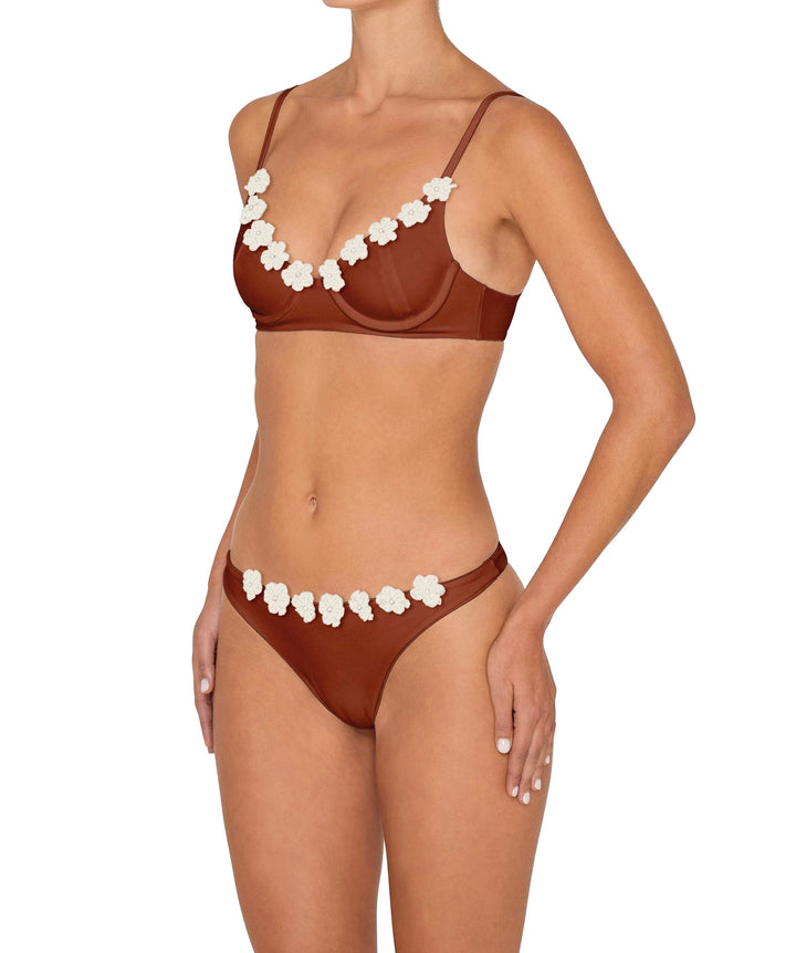 BSWS-T147 Underwire Top With Flower Crochet