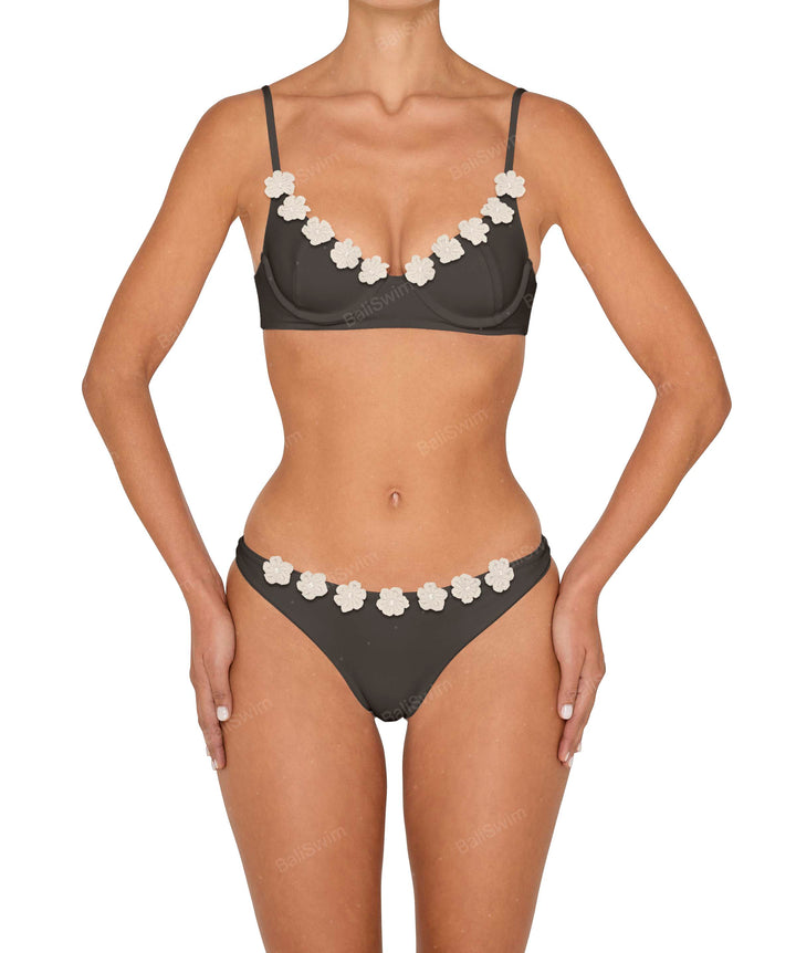BSWS-T147 Underwire Top With Flower Crochet