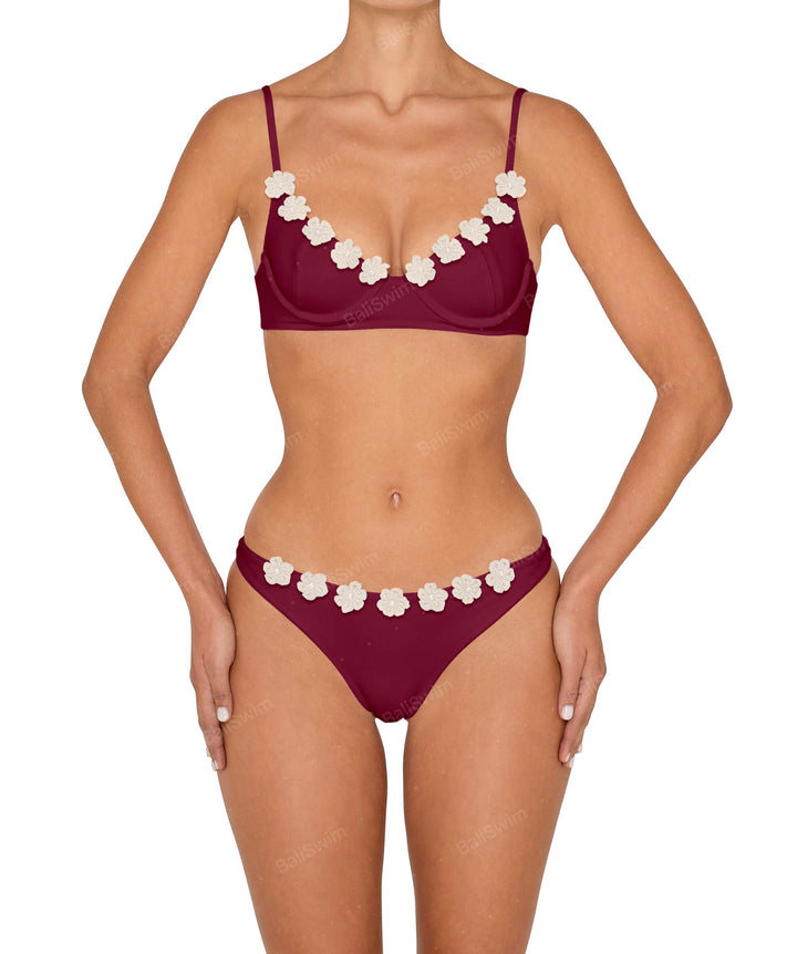 BSWS-T147 Underwire Top With Flower Crochet