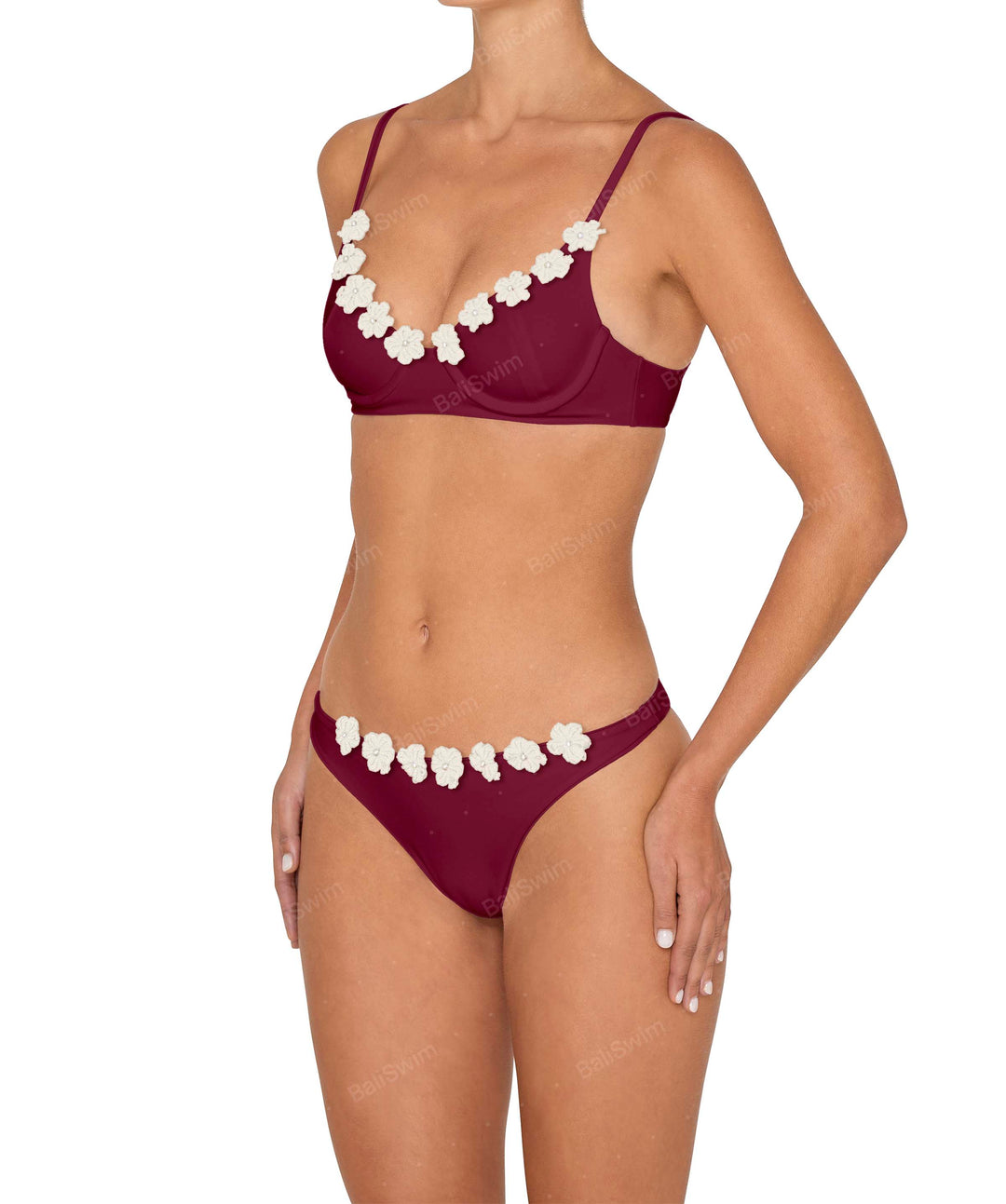 BSWS-T147 Underwire Top With Flower Crochet