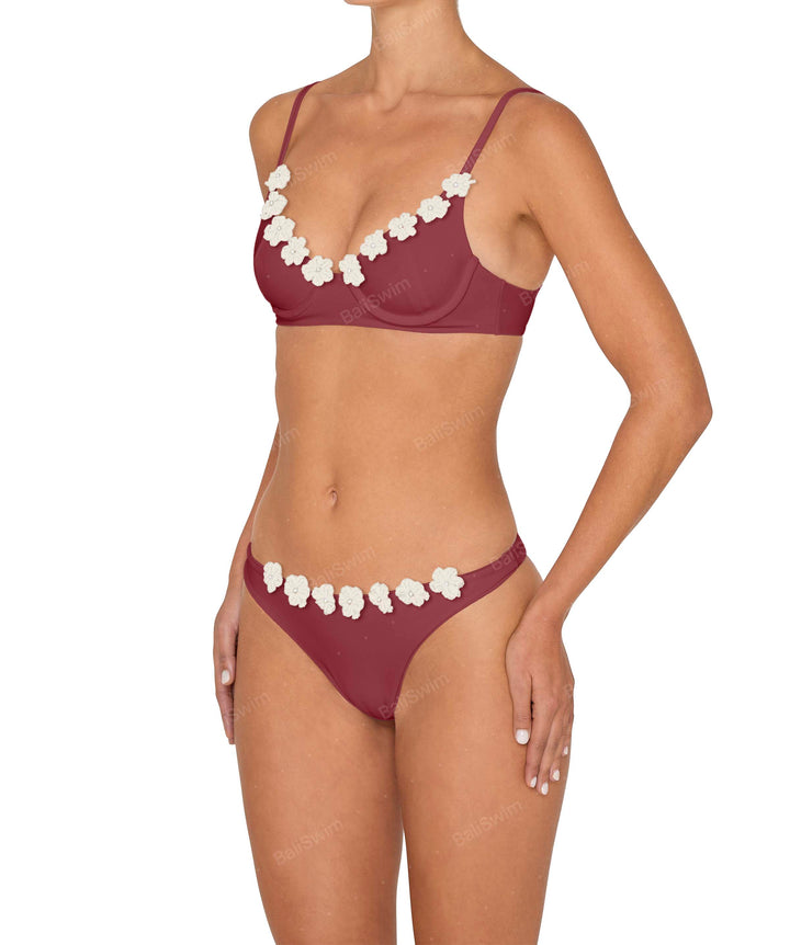 BSWS-T147 Underwire Top With Flower Crochet