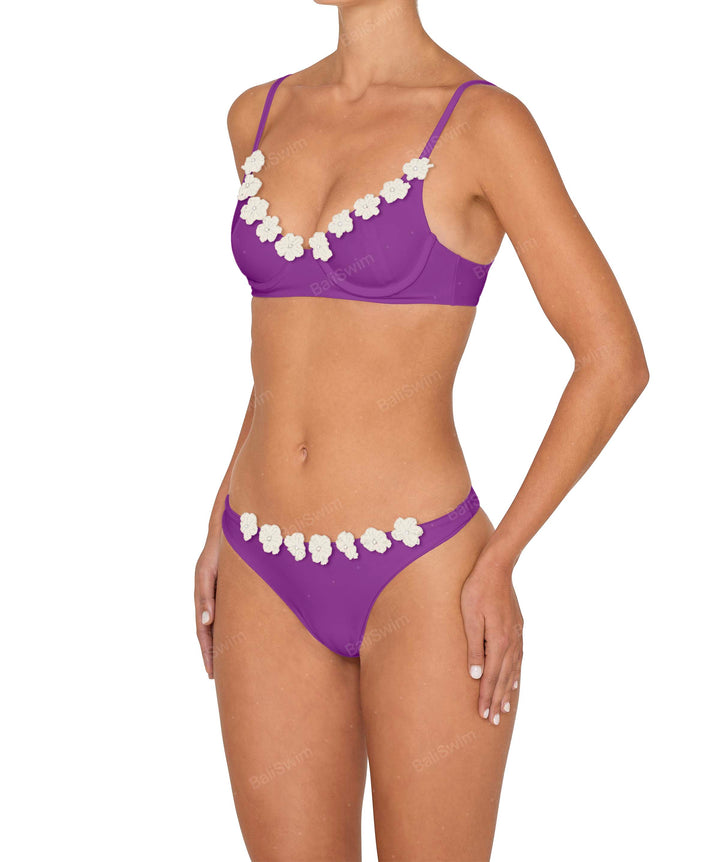 BSWS-T147 Underwire Top With Flower Crochet