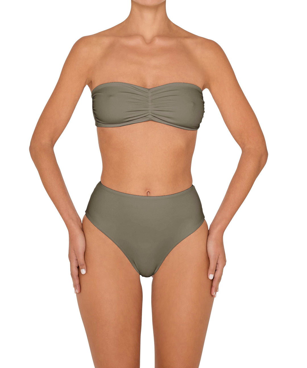 BSWS-T152 Center Front Shirred Bandeau Top
