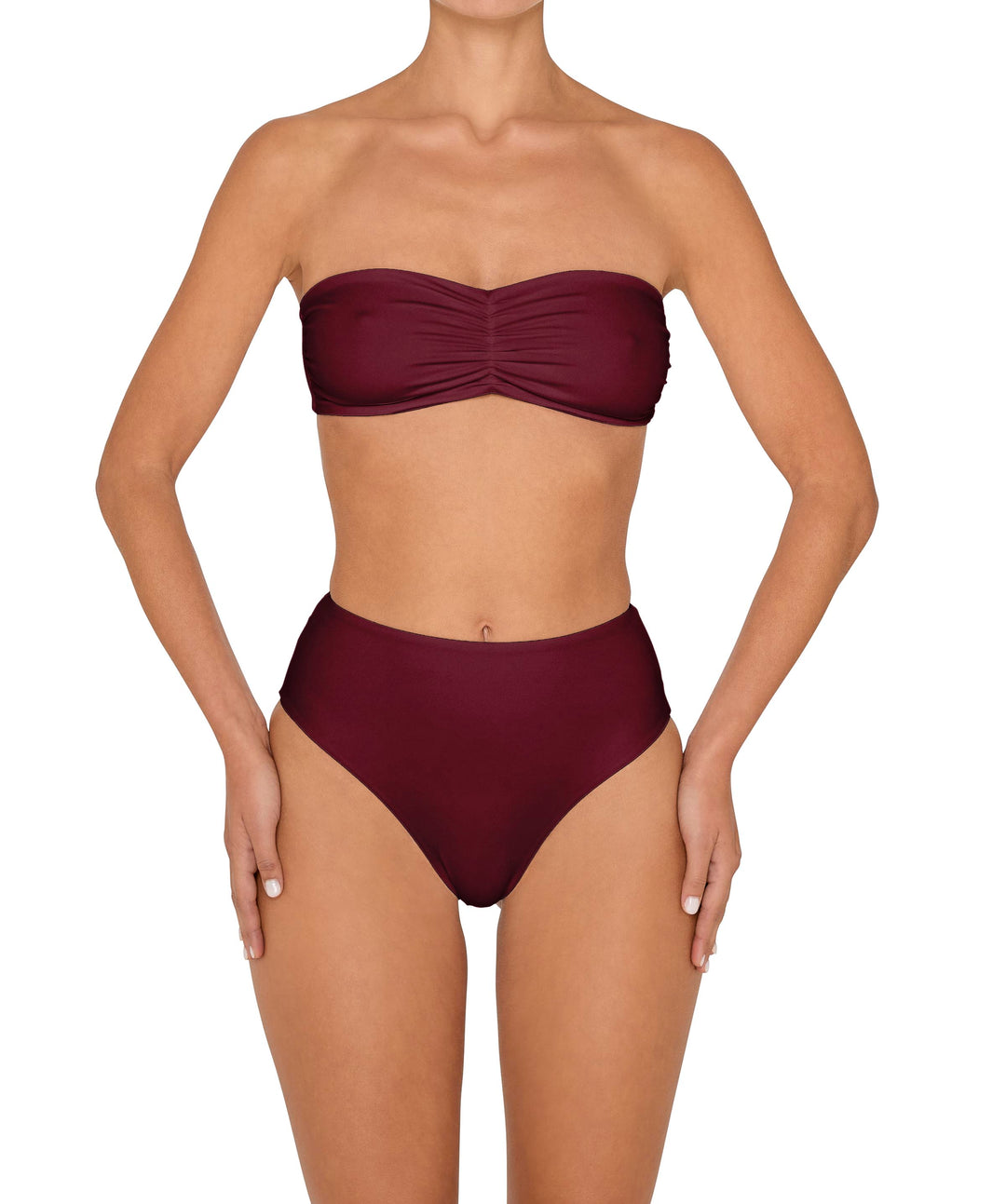 BSWS-T152 Center Front Shirred Bandeau Top